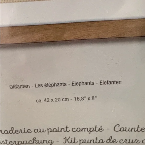 Vervaco DIY Cross Stitch Kit with Elephants - Picture 4 of 6